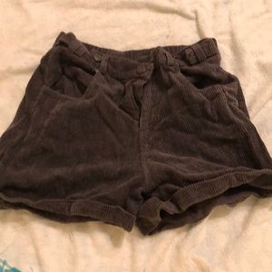 SOLD wide leg Corduroy shorts in black